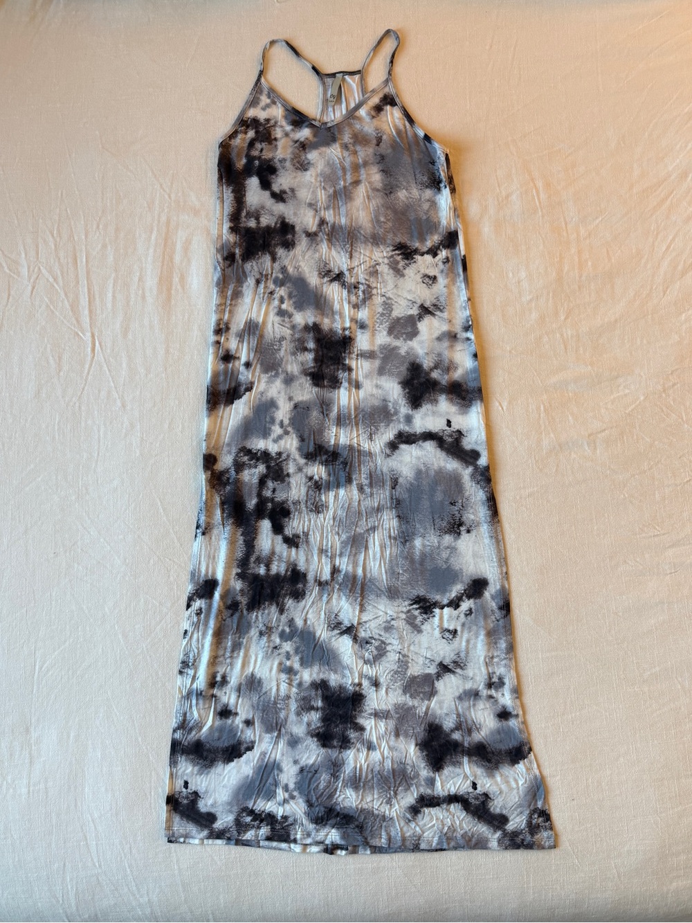 NWOT Racer-Back Midi Slip Dress in Tie-Dye